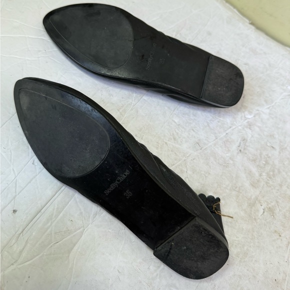 See by Chloe Jane Leather Point Toe Ballet Flats Shoes Comfort Minimalist Black - Picture 10 of 16